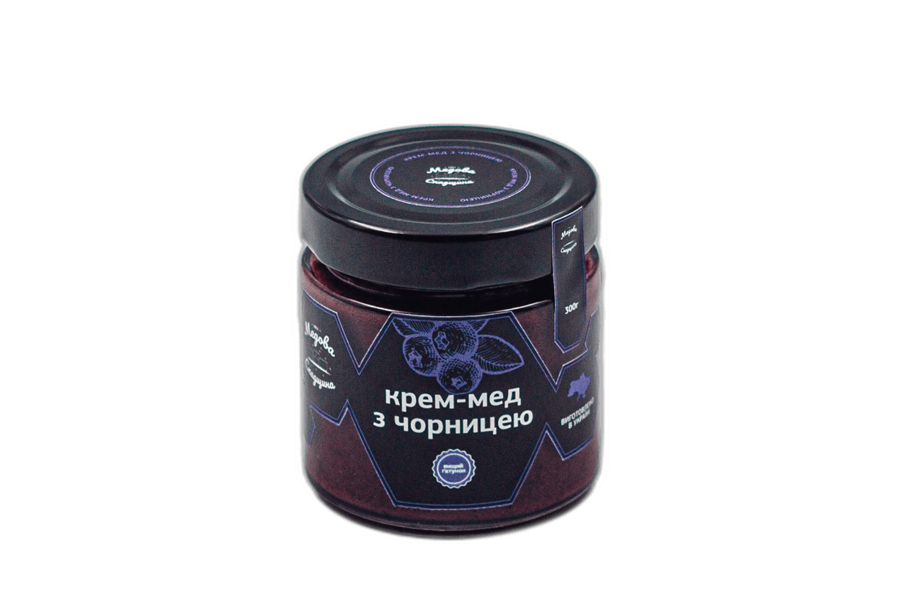 Крем-мед з чорницею