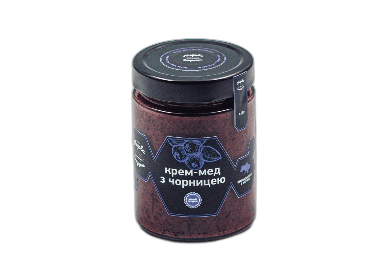 Крем-мед з чорницею