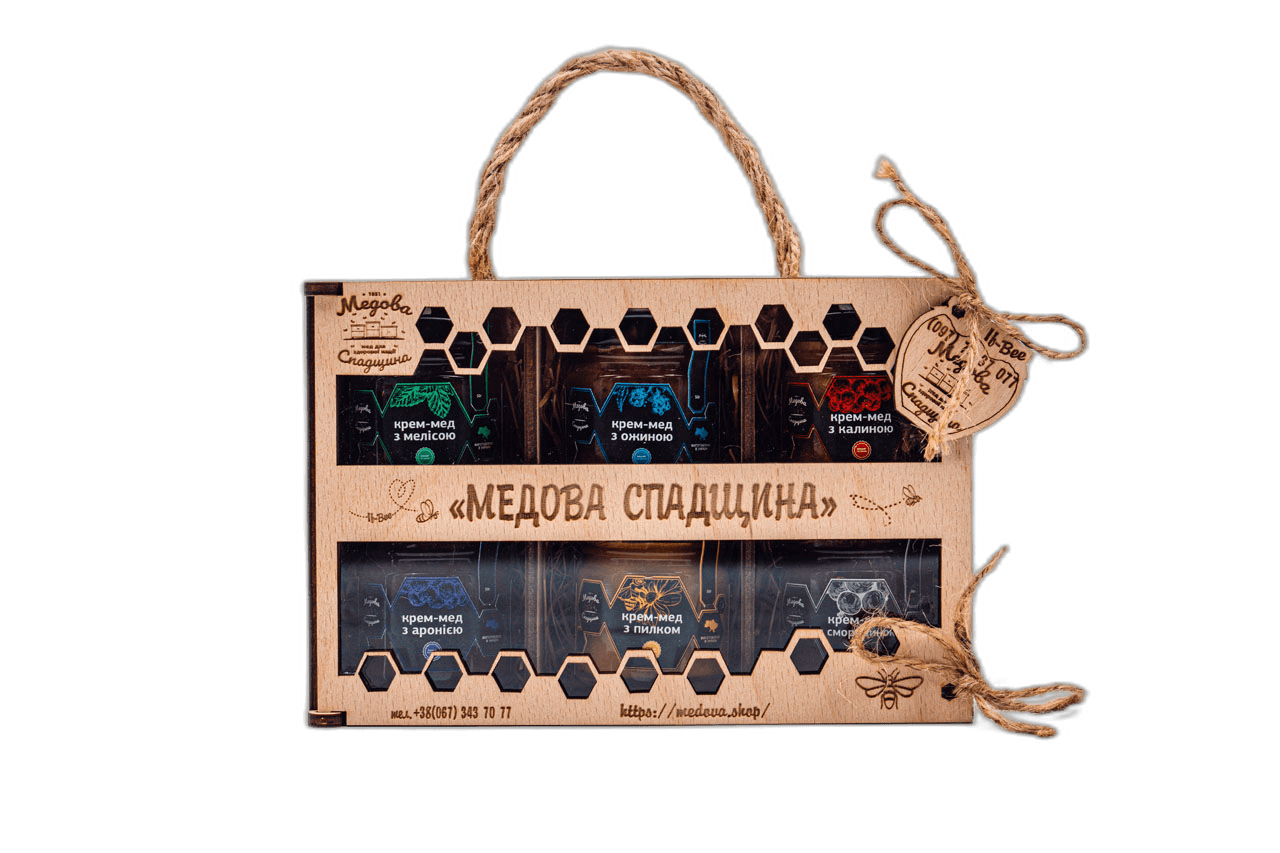 Набір з натуральних крем-медів (6 шт. х 50 грам)