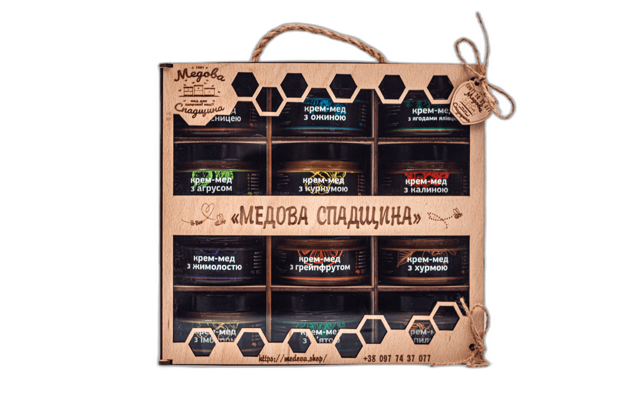 Набір з натуральних крем-медів (12 шт. х 160 грам)