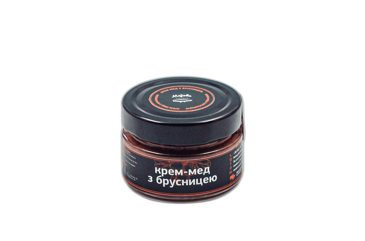 Крем-мед з брусницею (ґоґодзами)