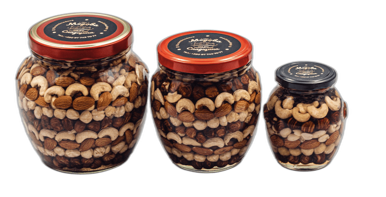 Горішки в меді – баночки амфори