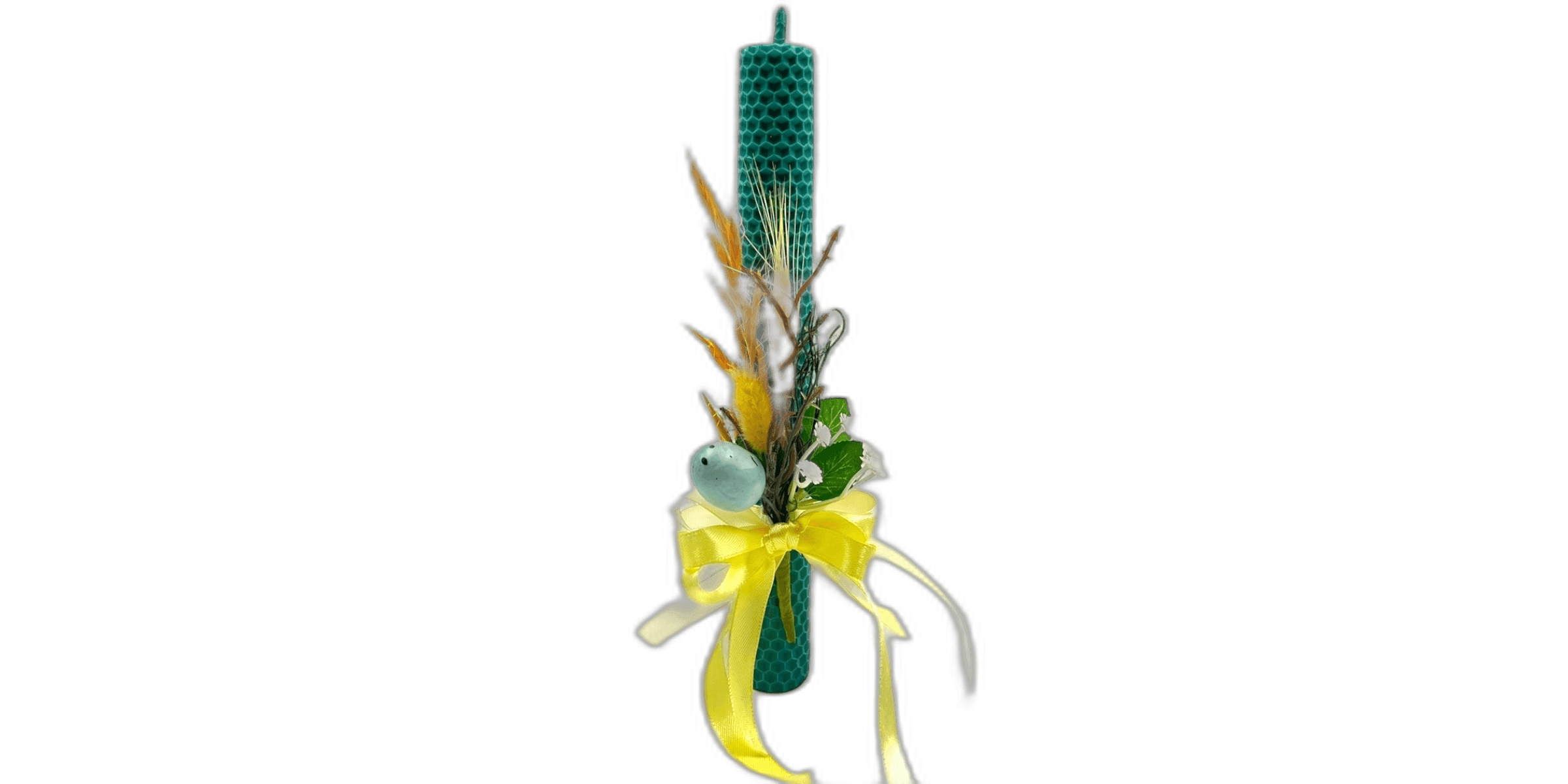 Натуральні свічки з бджолиної вощини з декором