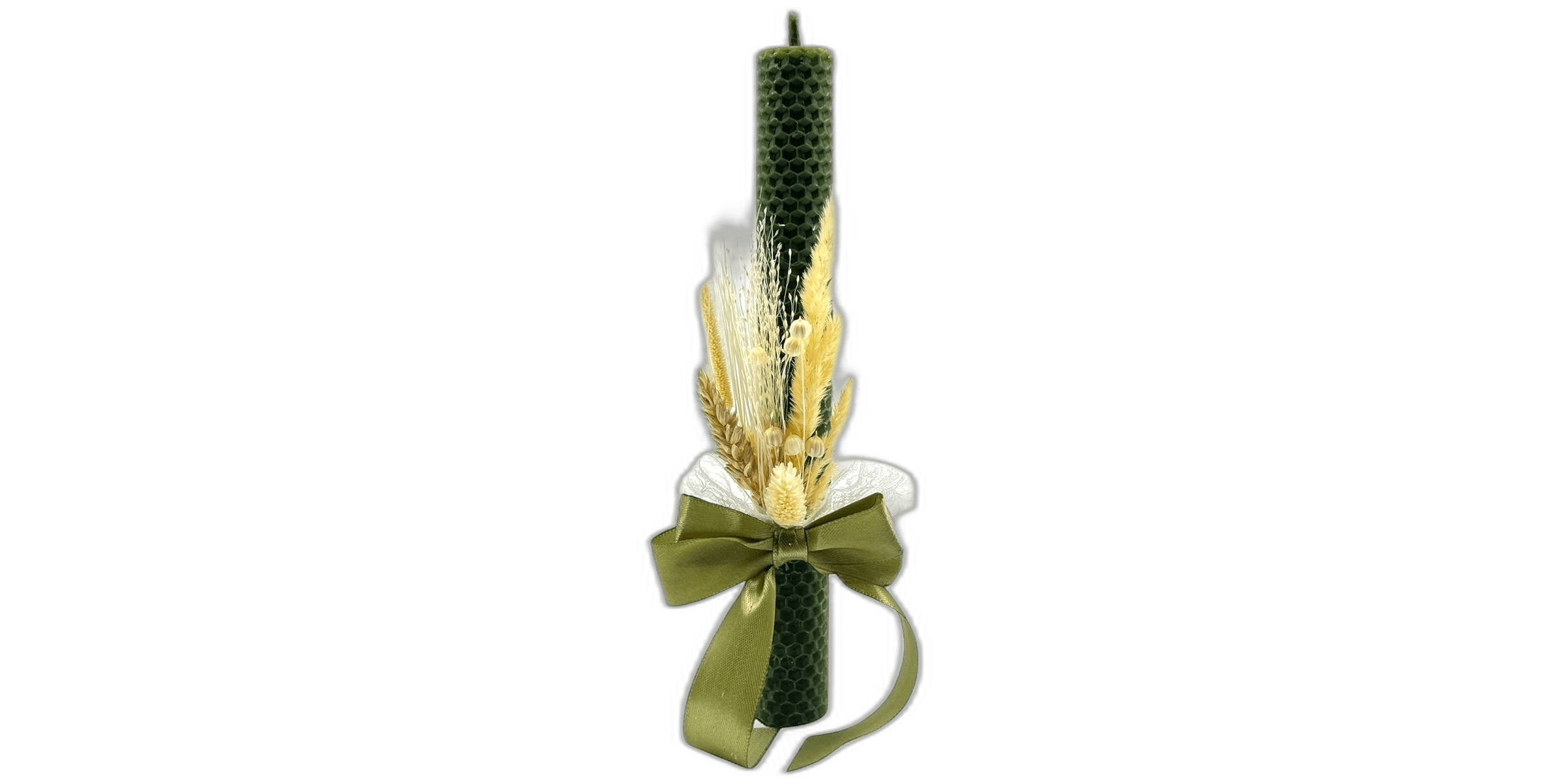 Натуральні свічки з бджолиної вощини з декором